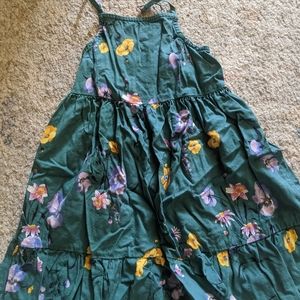 2T Green floral dress